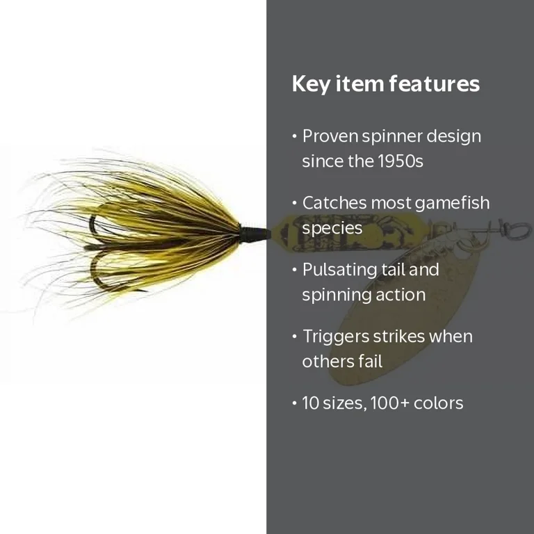 Yakima Bait Worden's Original Rooster Tail, Inline Spinnerbait