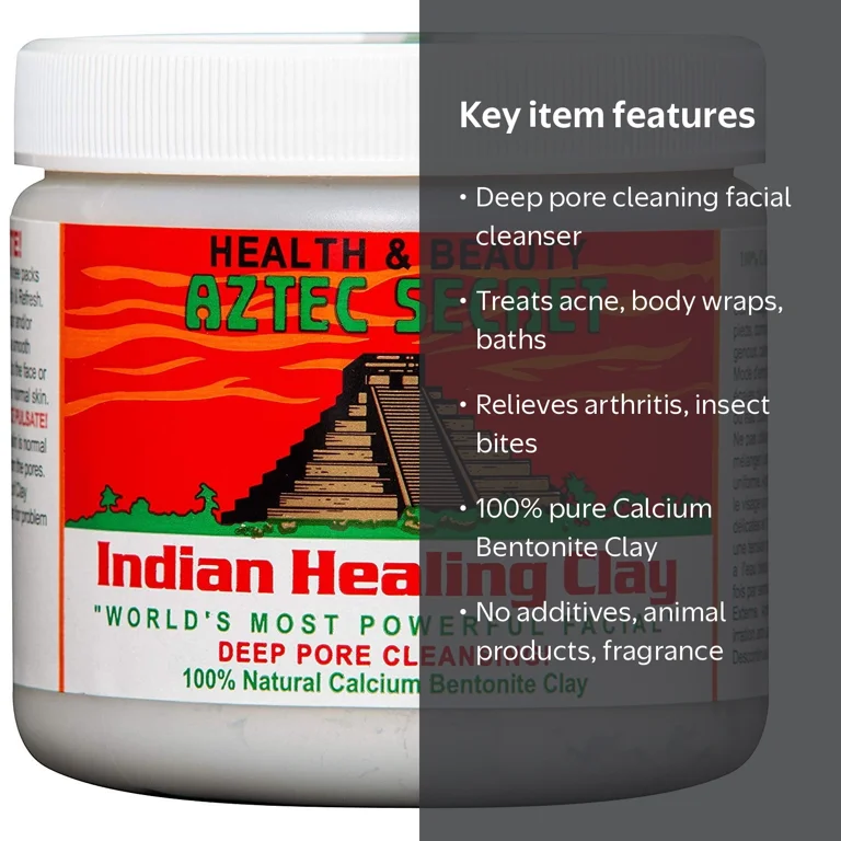 Aztec Secret Healing Clay, 1 lb, Pure Bentonite for Deep Pore