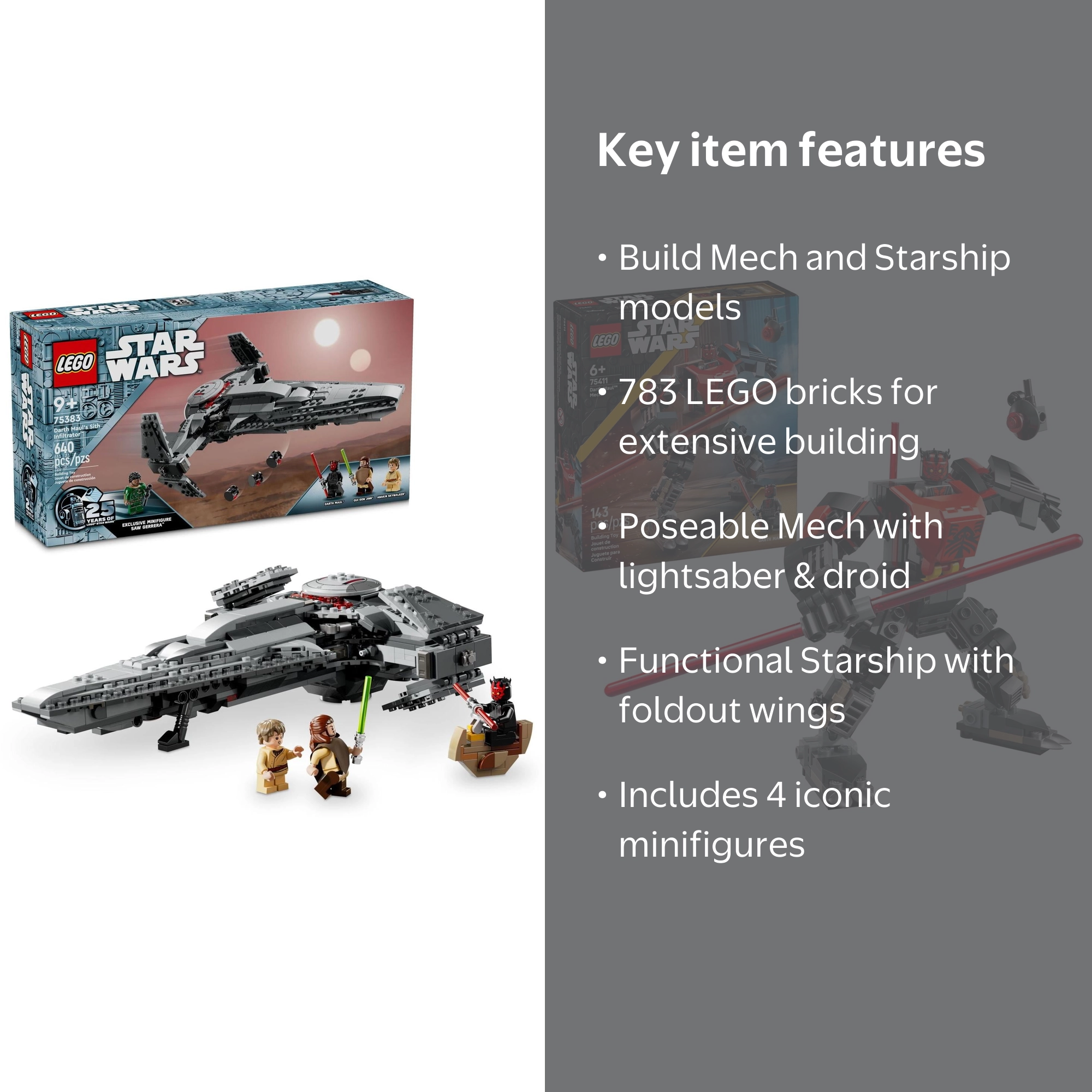 Darth Maul™ Mech and Sith Infiltrator™ - Walmart.com