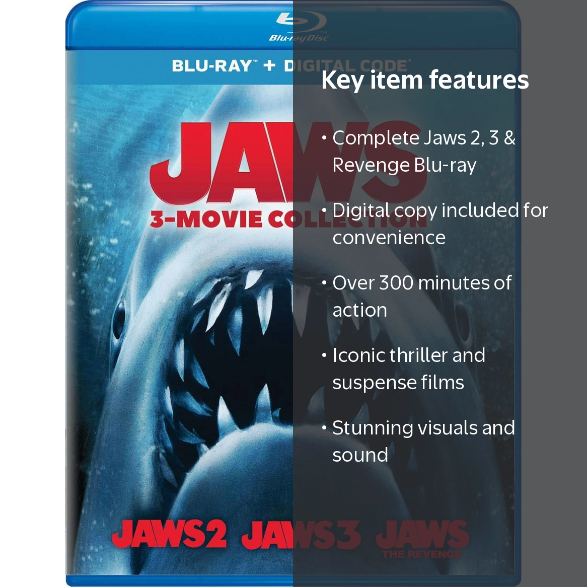 DAMIJAW Blu-ray 2作品セット Universal Studios JAWS Blu-ray Shark Movies: 3-Movie Collection +