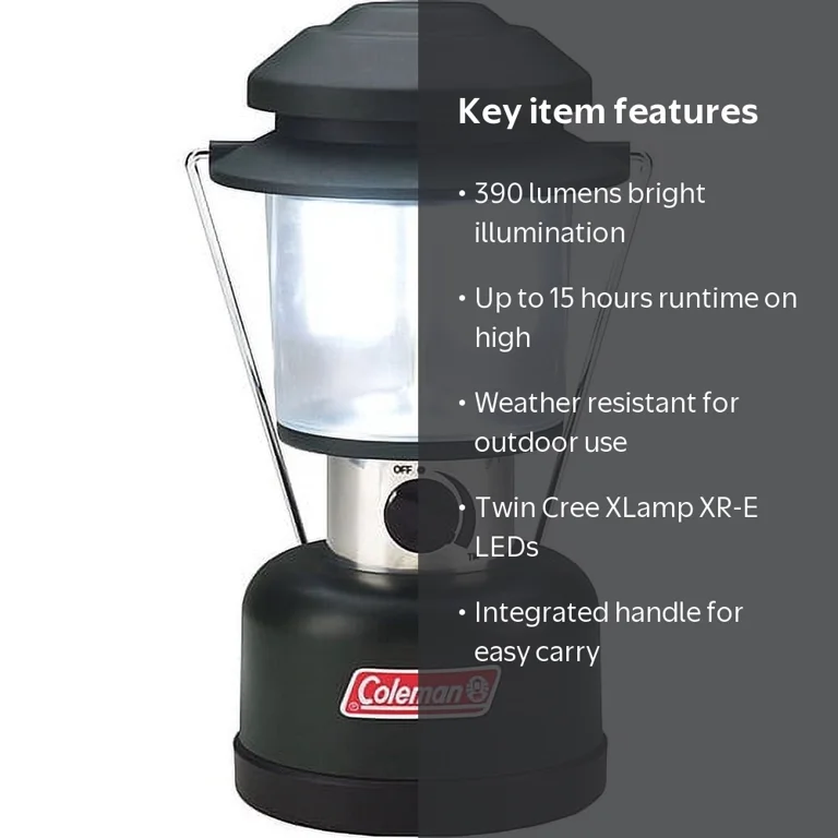Coleman, Twin LED Lantern, 390 Lumens, Battery Powered - Walmart.com