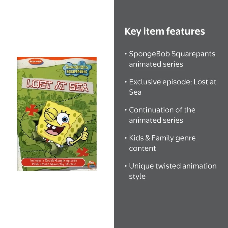 Spongebob Squarepants: Lost at Sea (DVD), Nickelodeon, Kids