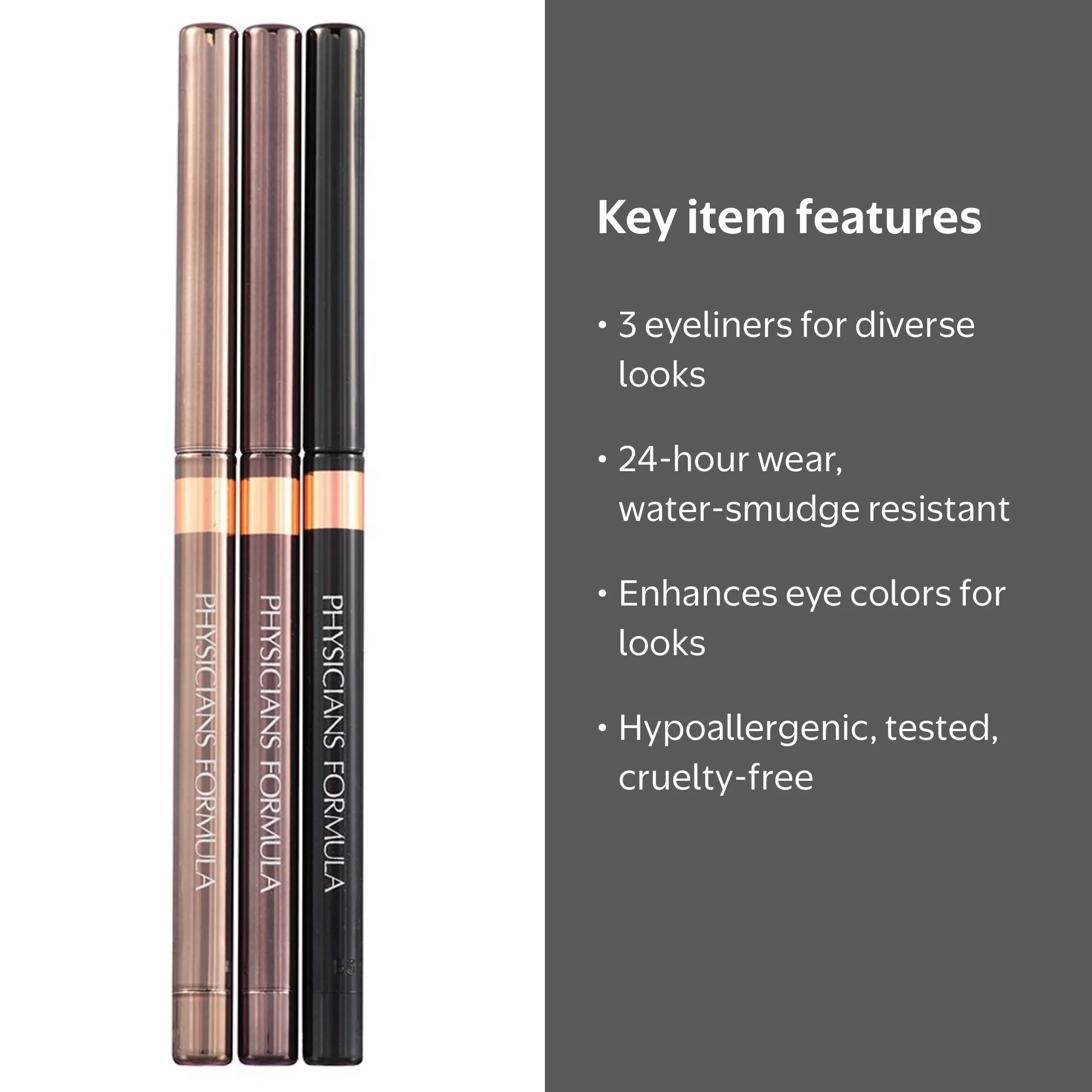 Physicians Formula Shimmer Strips Eye Enhancer Eyeliner Trio, Nude