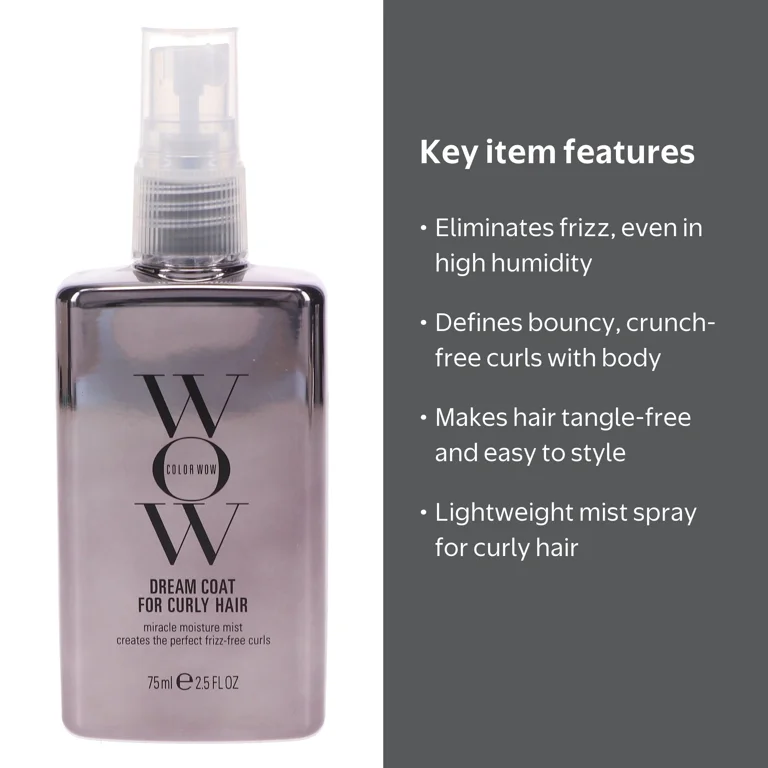 Color Wow, Dream Coat for Curly Hair, 2.5 oz Lightweight Frizz