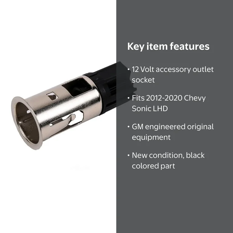 chevy sonic cigarette lighter replacement Socket For 2012-2015 Chevrolet Turbo 1.4L L4 GAS DOHC 13 All our Cigarette Lighters are made to blend in with the aesthetic design of your interior. Chevy Sonic Cigarette Lighter aka
