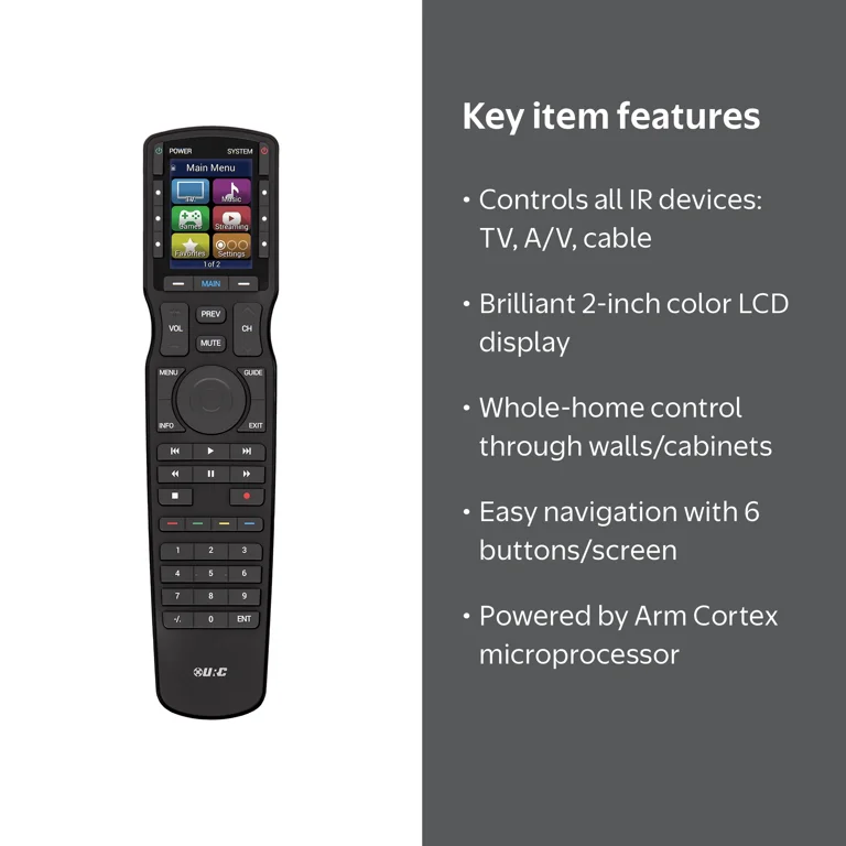 URC MX-790 Programmable Handheld Remote Control with 2” Color LCD