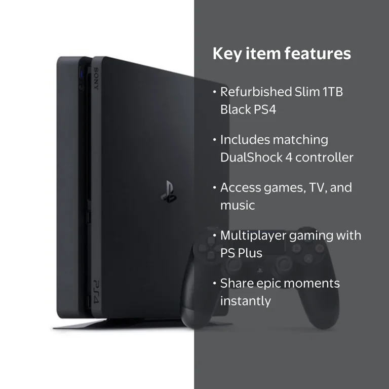 Restored Sony PlayStation 4 CUH-2215B Slim 1TB Video Game Console