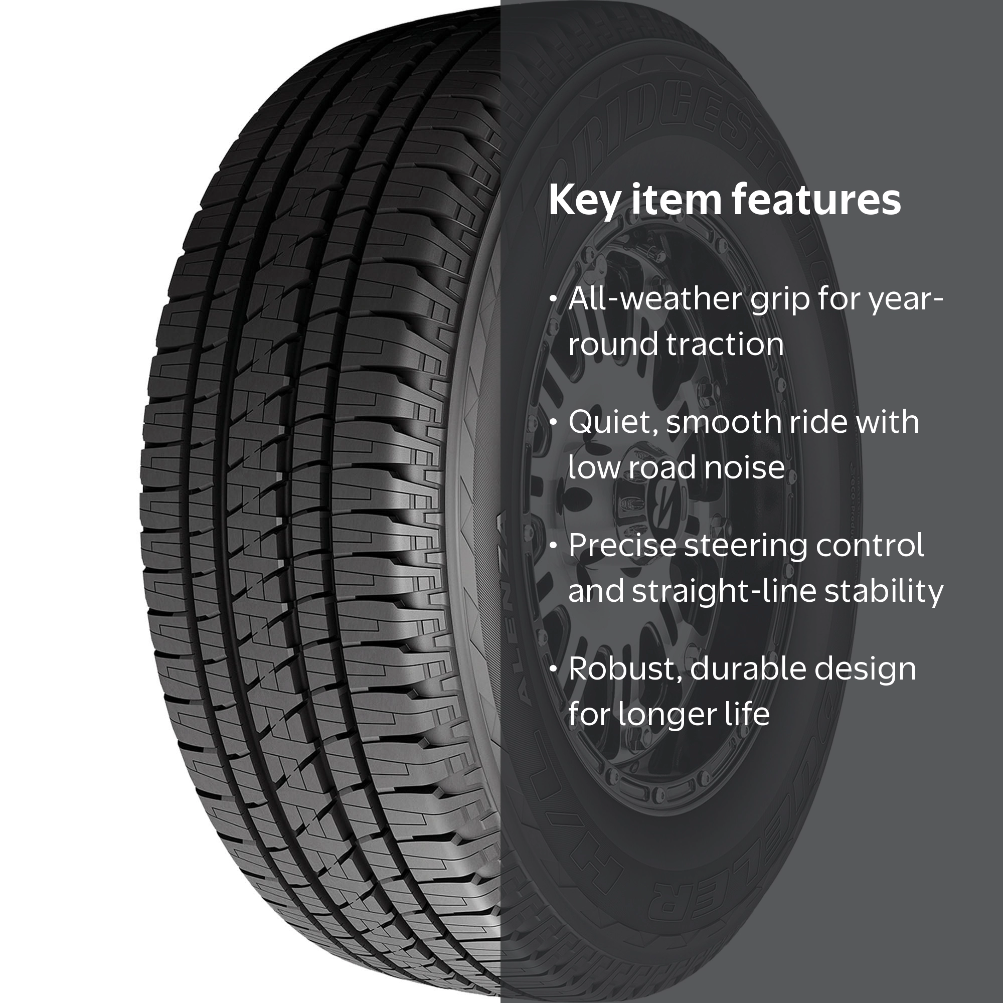 Bridgestone, SUV Crossover Tire, All Season, 285/45R22, 110H