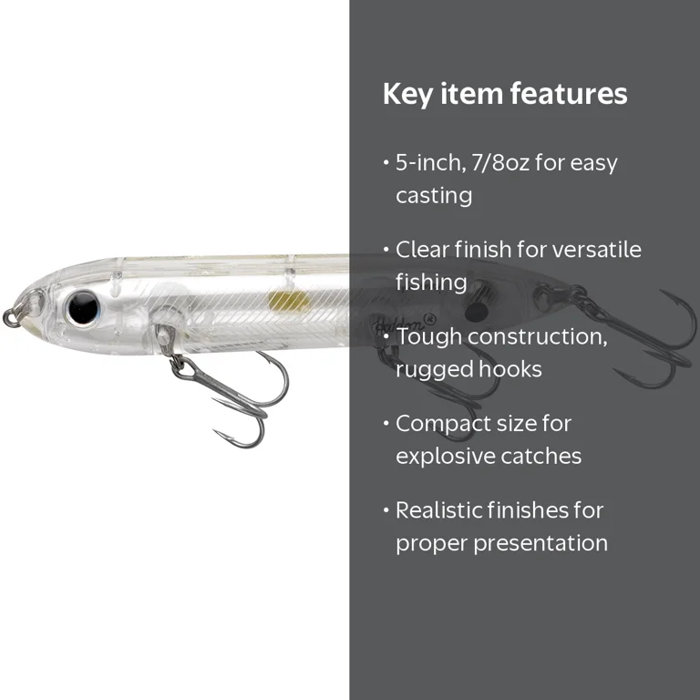 Heddon Super Spook Topwater Clear 5