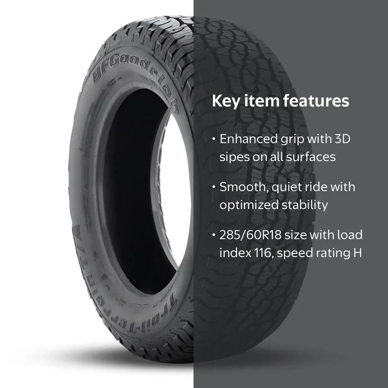 BFGoodrich Trail-Terrain T/A All Terrain 285/60R18 116H Passenger