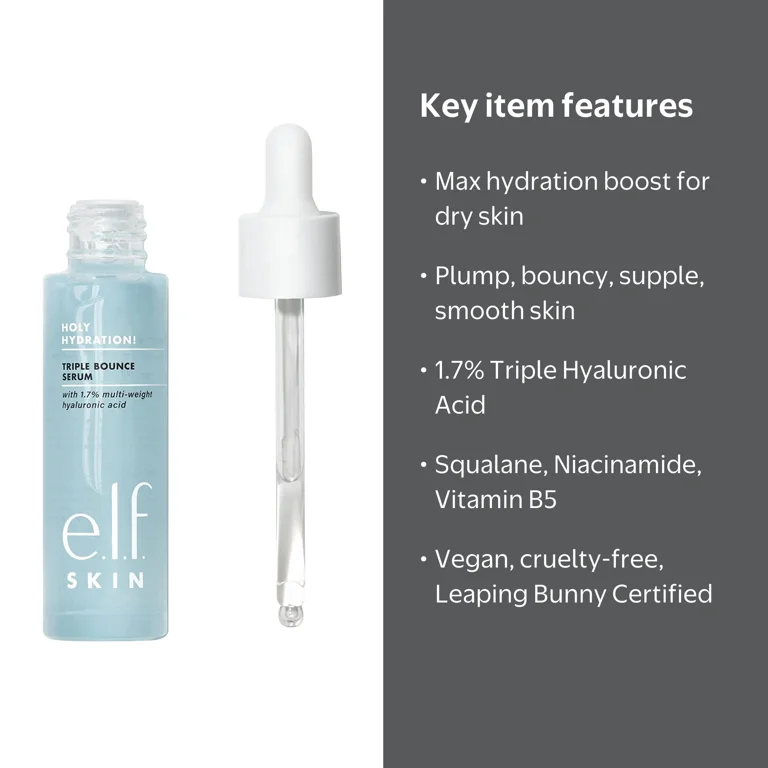 e.l.f. Cosmetics, Hydrating Triple Bounce Serum, 1.0 fl oz