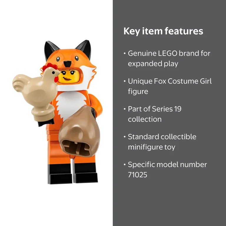 LEGO, Fox Costume Girl Minifigure, Series 19, 71025 - Walmart.com