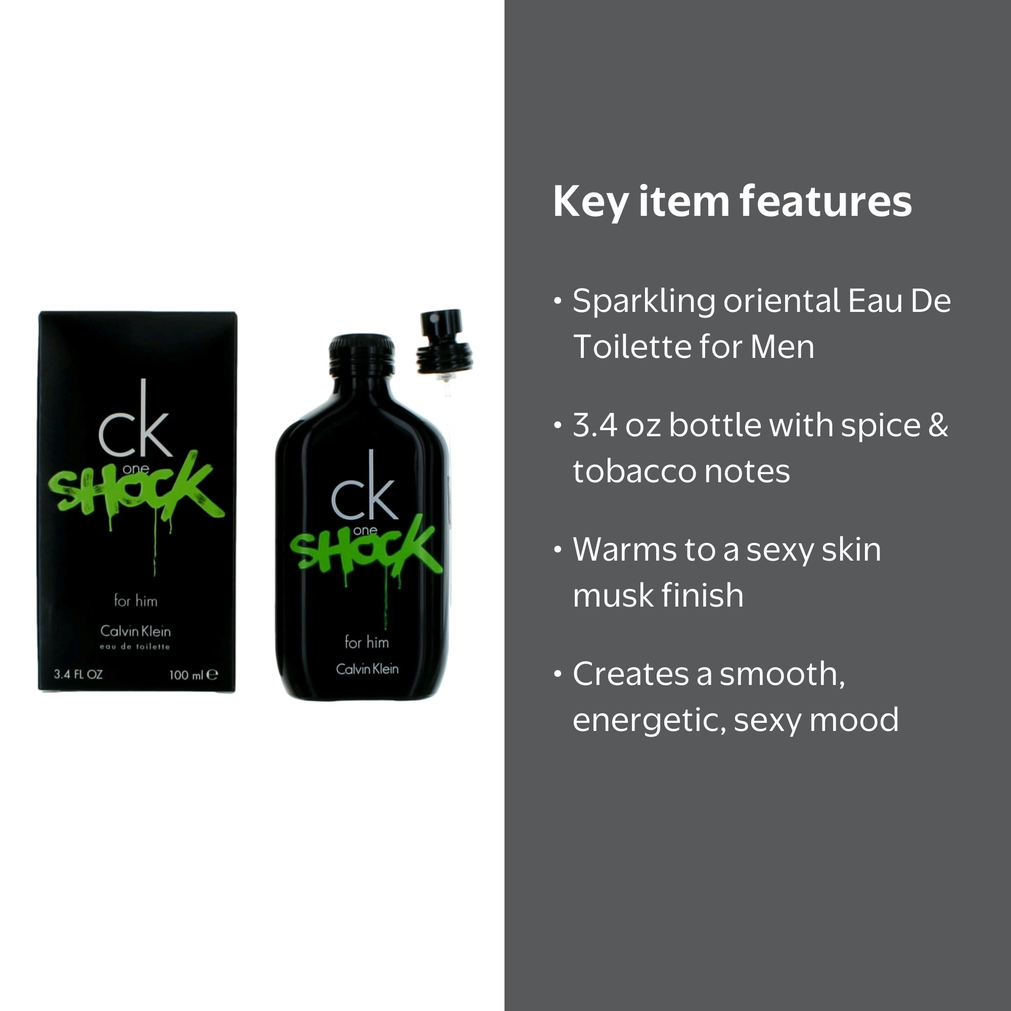 Calvin Klein CK One Shock Cologne Perfume for Men, 3.4 Oz Eau De