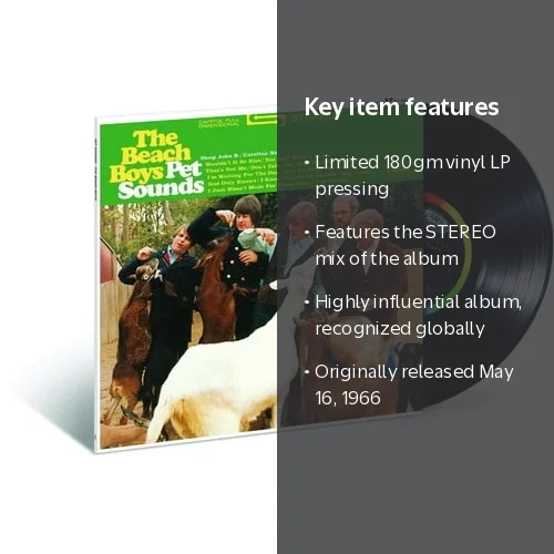 Capitola, Vinyl Record, The Beach Boys - Pet Sounds [Stereo