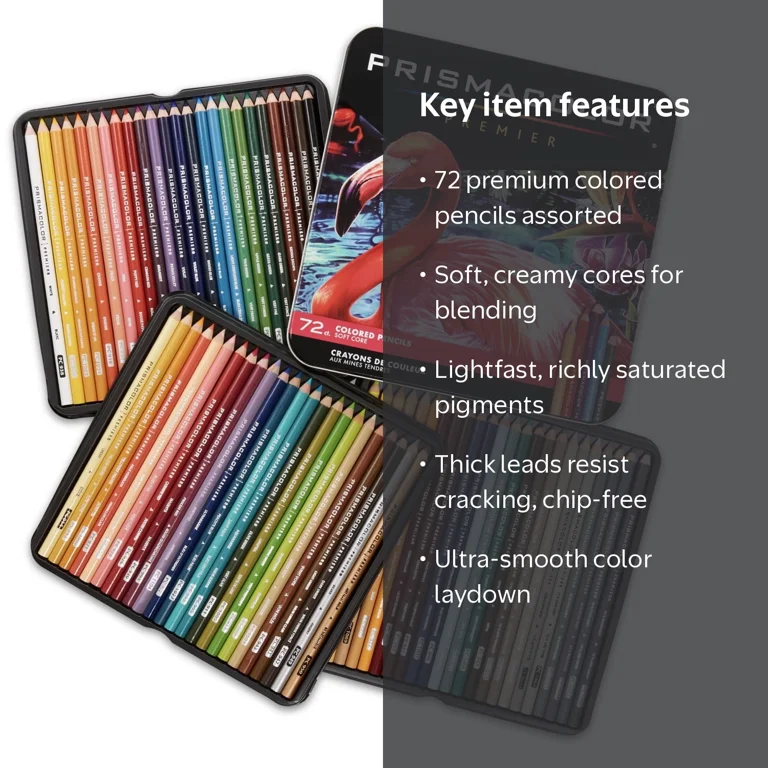 Prismacolor, Colored Pencils, 72 Assorted Soft Core - Walmart.com