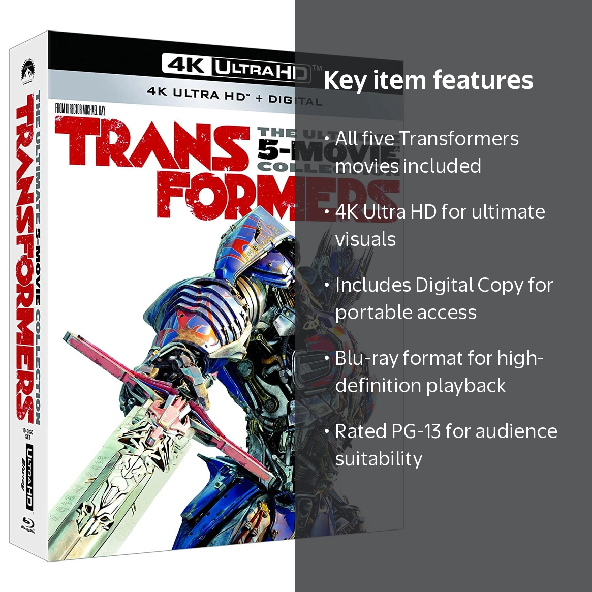 Paramount Home Video, Transformers 5-Movie Collection, PG-13