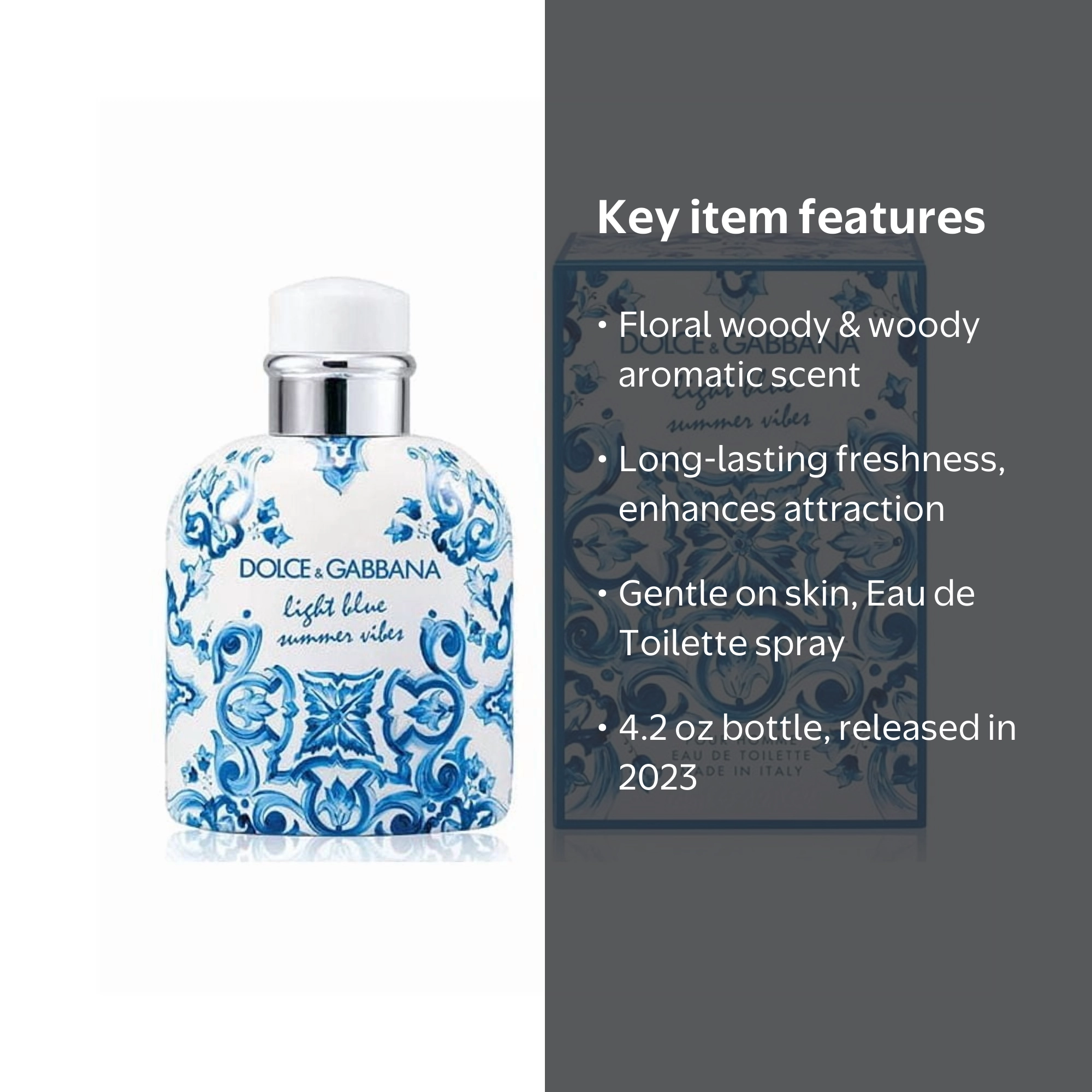 Dolce & Gabbana Light Blue Pour Homme Summer Vibes, 4.2 oz EDT