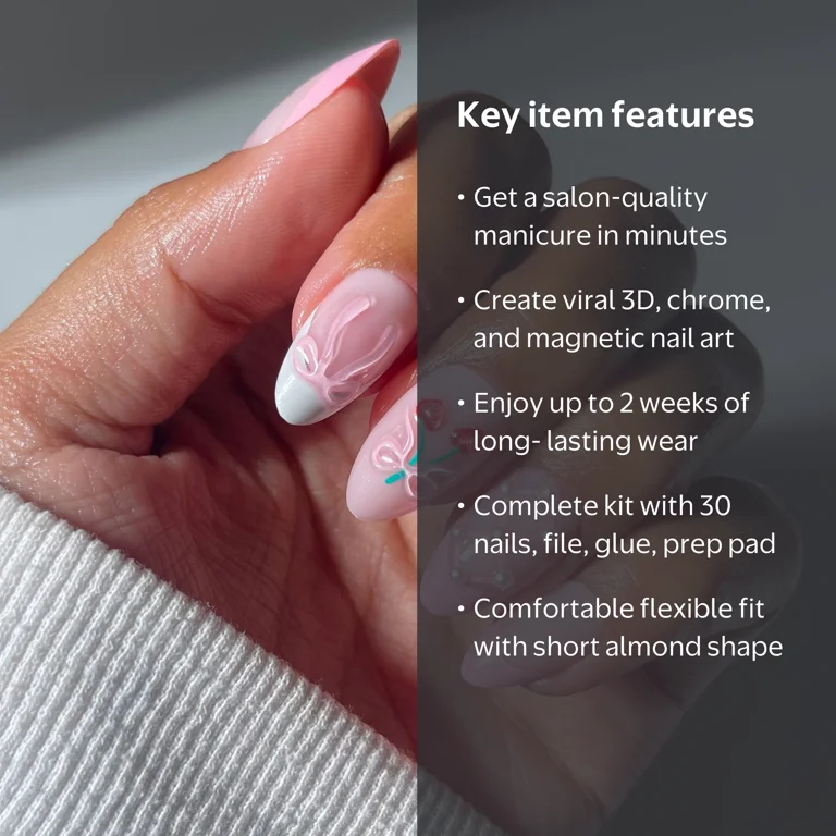 Salon Perfect Artificial Fake Press On Nails, 455 Viral Nail Edit