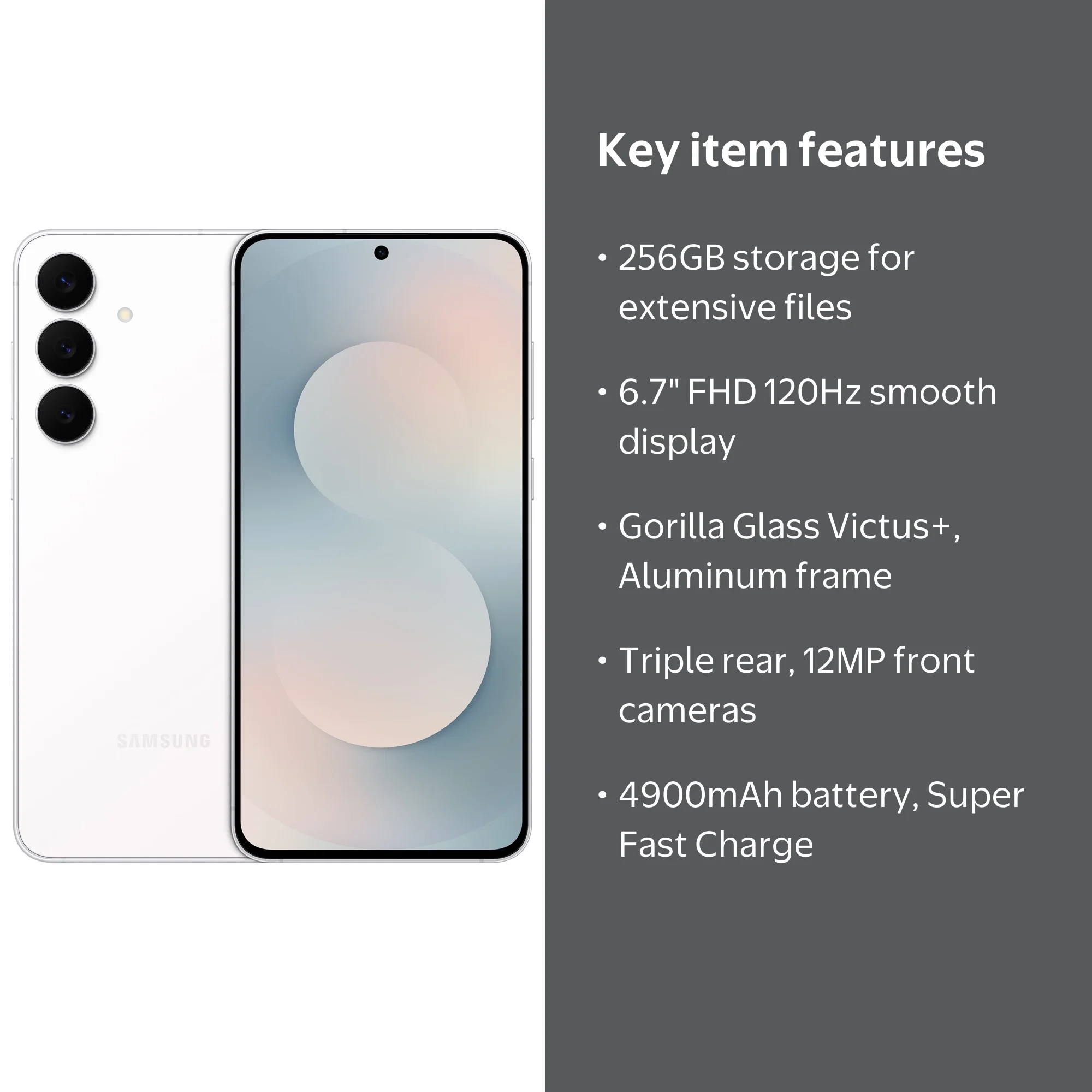 Samsung, Smartphone, Galaxy S25 FE 256GB, Unlocked White - Walmart.com