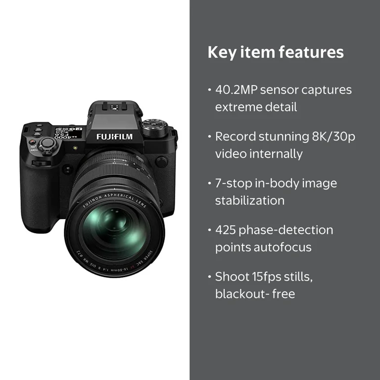 Fujifilm X-H2 Mirrorless Digital Camera XF16-80mm Lens Kit - Black