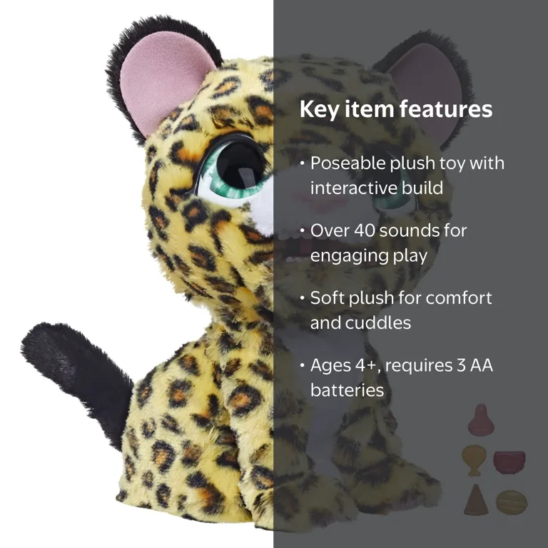 furReal Lil‚Äô Wilds Lolly the Leopard Plush Toy, interactive pet