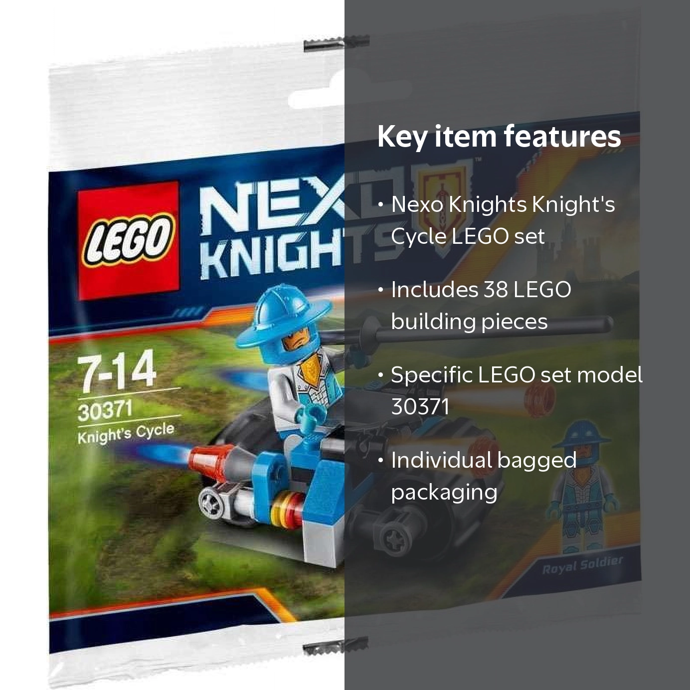 Nexo Knights Knight's Cycle Set LEGO 30371 [Bagged] - Walmart.com