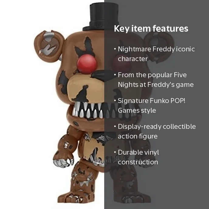 Funko, Vinyl Figure, Five Nights at Freddy's Nightmare Freddy