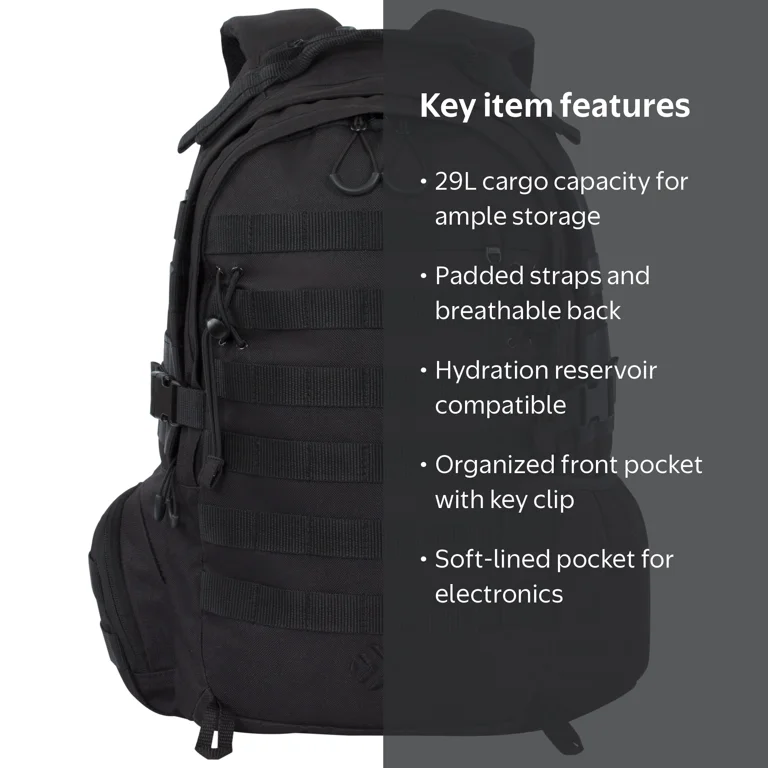 OUTDOOR PRODUCTS ブラックリュック Outdoor Products Quest 29L Backpack Black Unisex Adult Teen