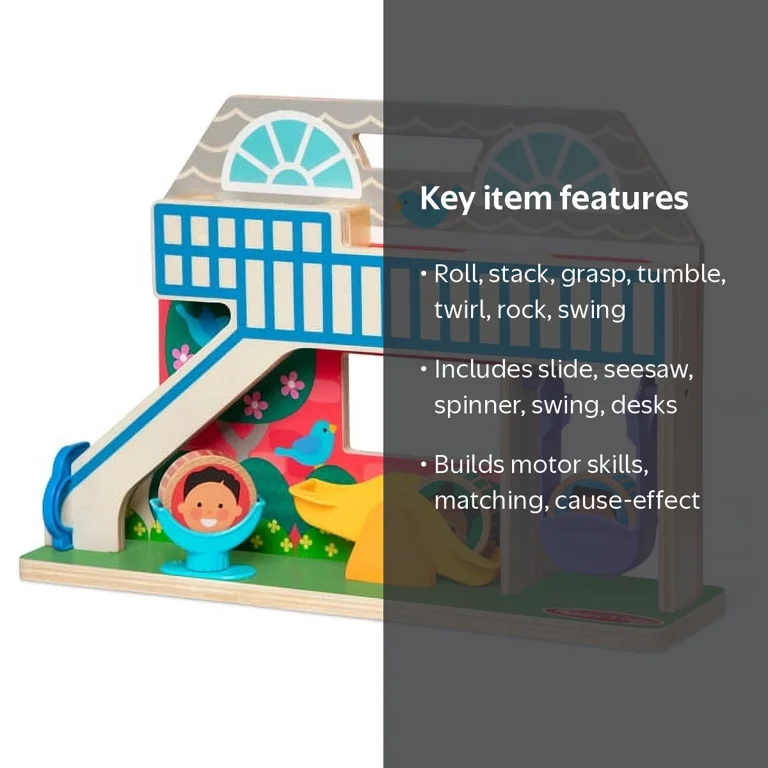 Melissa & Doug GO Tots Wooden Schoolyard Tumble, 4 Disks - Walmart.com