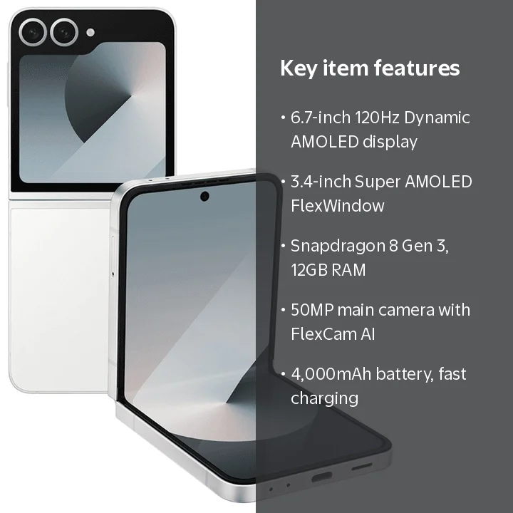 New Samsung Galaxy Z Flip 6 Unlocked 512GB White - Walmart.com
