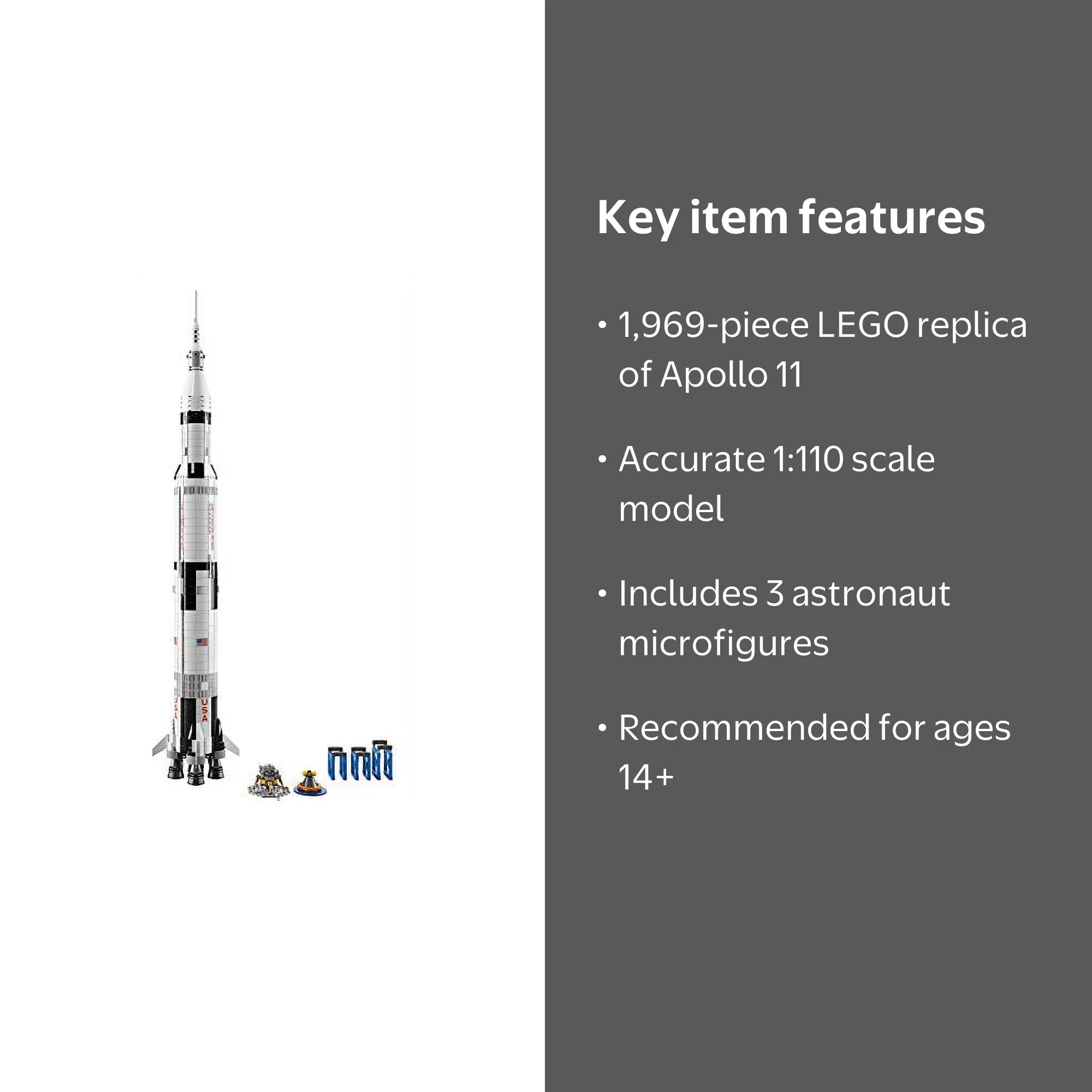 LEGO Ideas NASA Apollo Saturn V 21309 Rocket Spaceship Adventure