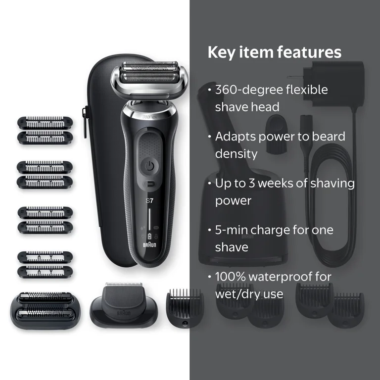 Braun, Men's Electric Shaver, Series 7 7085cc, Wet Dry