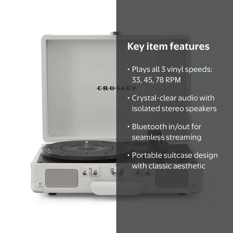 Crosley Cruiser Plus Vintage Portable Stereo System - Bluetooth