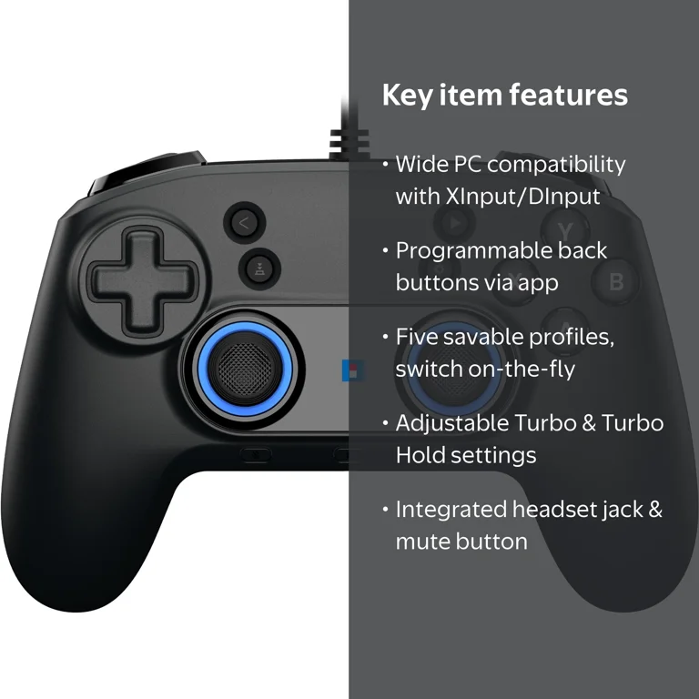 Hori Wired HORIPAD Turbo SL for Windows 11/10 - Black - Walmart.com