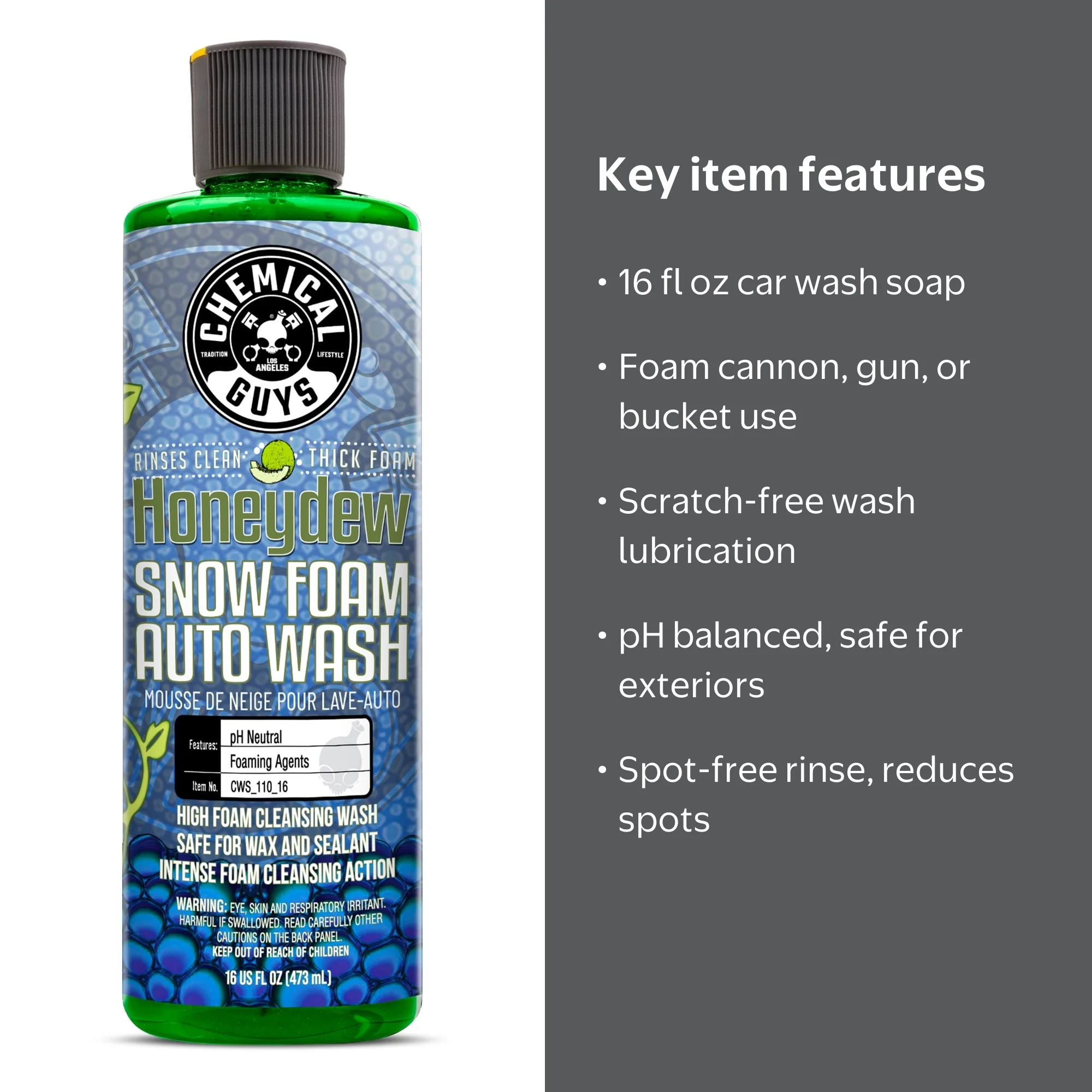 Chemical Guys, Car Wash Soap, CWS_110_16, Honeydew Scent - Walmart.com