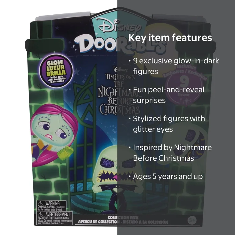Disney Doorables Nightmare Before Christmas Peek, 1.5-inch Figures
