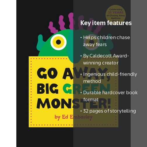 Ed Emberley, Children's Book, Go Away Big Green Monster, Hardcover