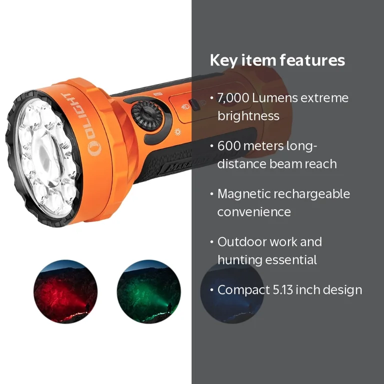 Olight Marauder Mini Flashlight, 7,000 Lumens, Orange - Walmart.com