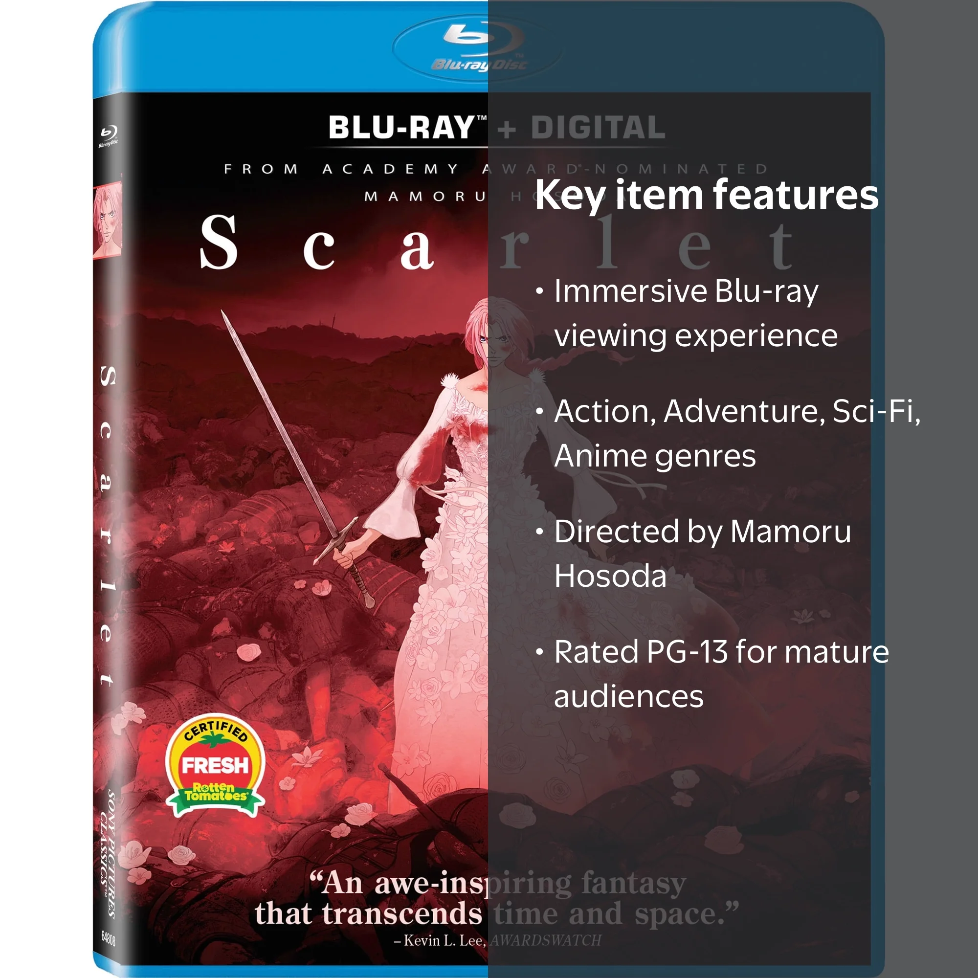 Scarlet (Blu-ray) Sony Pictures Classics, Action & Adventure