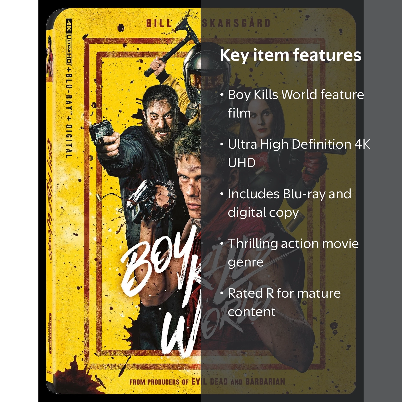 Lionsgate Boy Kills World 4K UHD + Blu-ray + Digital - Walmart.com