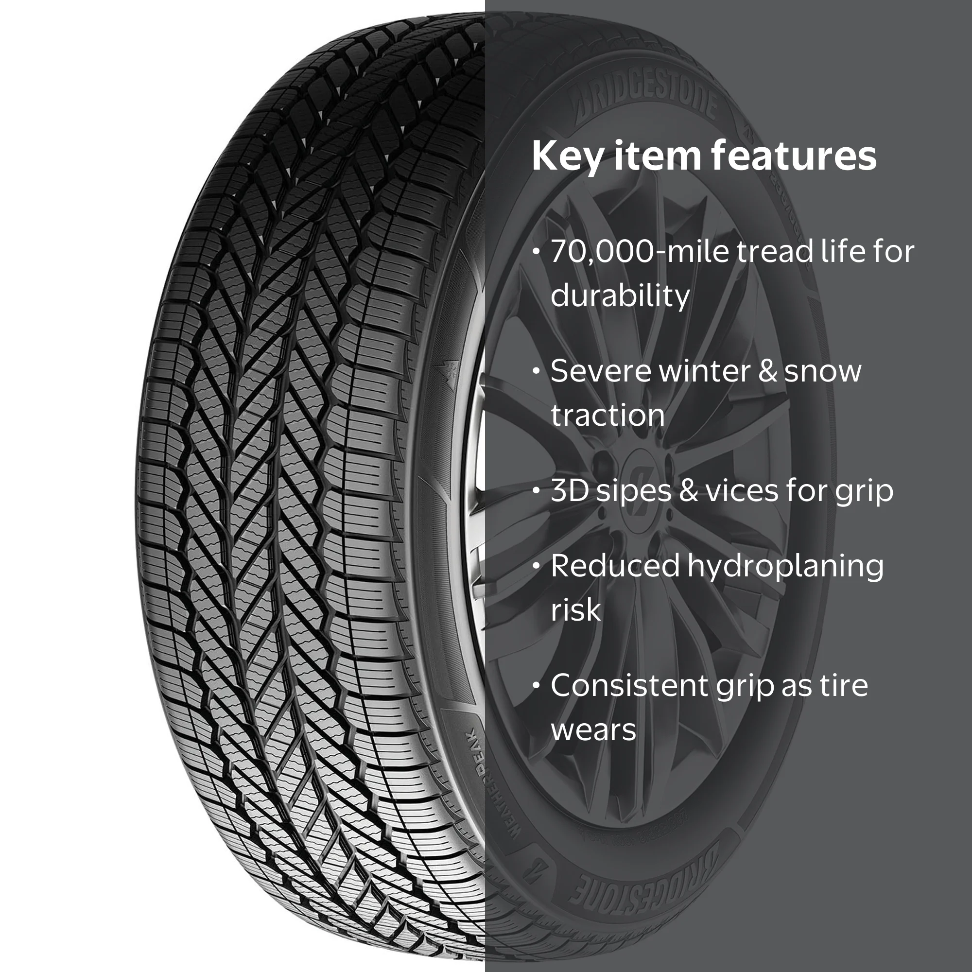BRIDGESTONE★205/55R16★2本送料込み★ Bridgestone Weatherpeak All Weather 205/55R16 91V Passenger Tire
