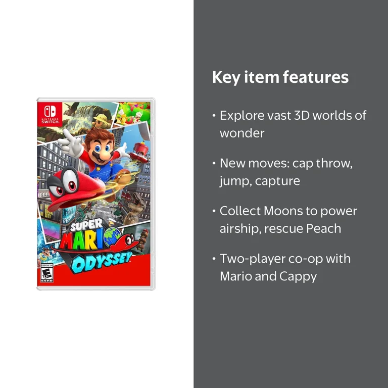 Nintendo - Super Mario Odyssey: World Adventure Multiplayer Game