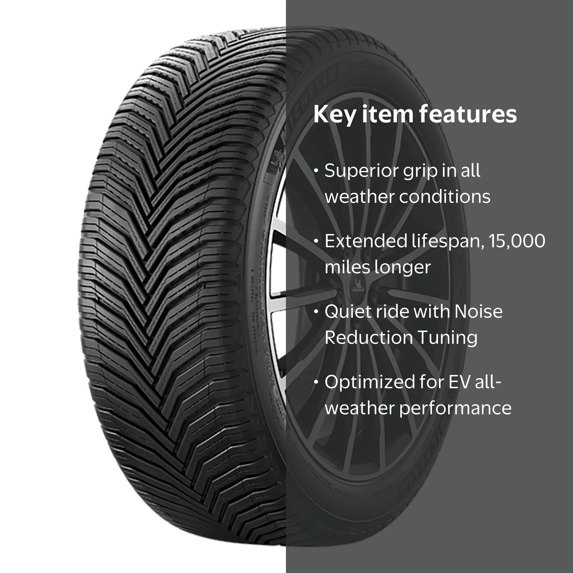 Michelin CrossClimate 2 245/55R19 107V XL Tire - All-Season, Long