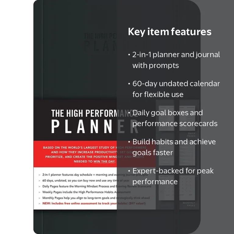 Brendon Burchard, Planner, RRK150, 2-in-1 Daily Journal - Walmart.com