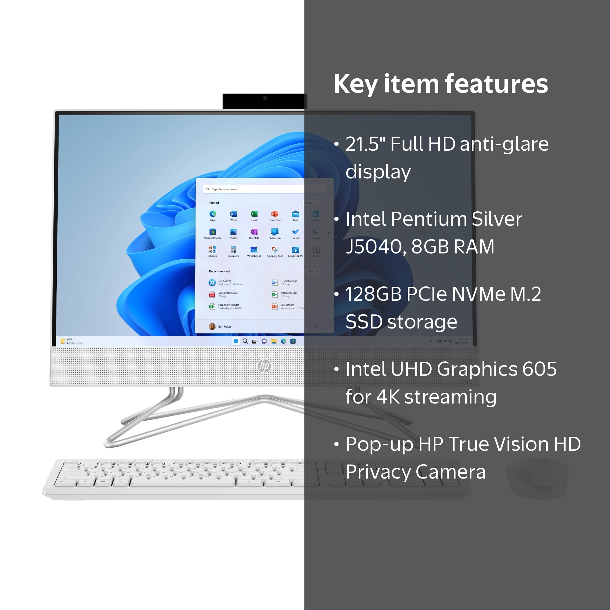 HP All-in-One Computer Desktop, 21.5