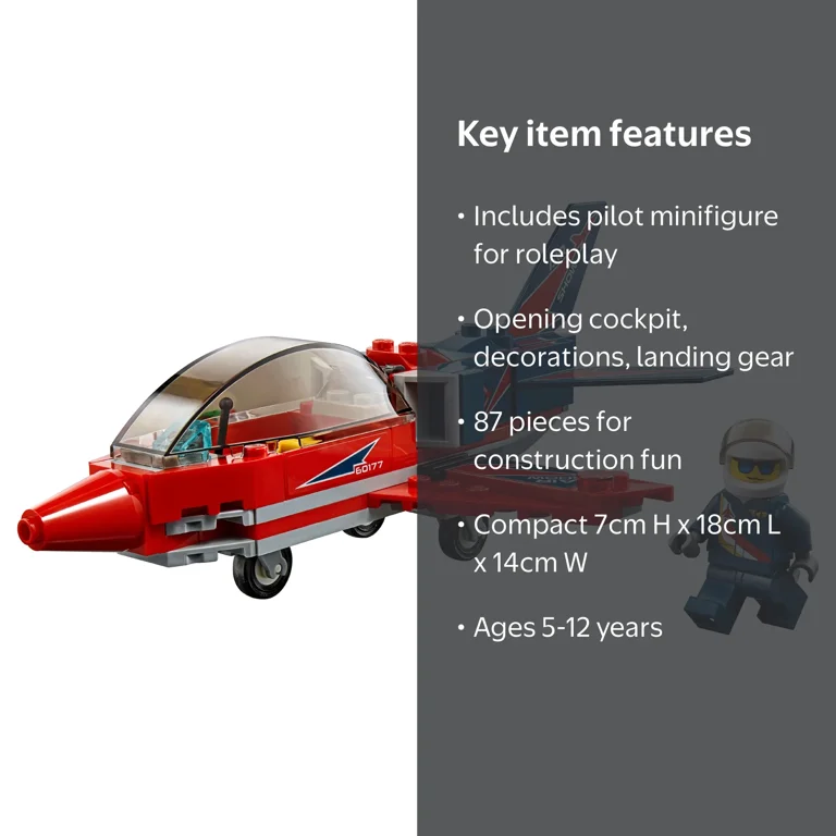 プレステ5 LEGO, City Airshow Jet, 60177, Multicolor, Includes Minifigure