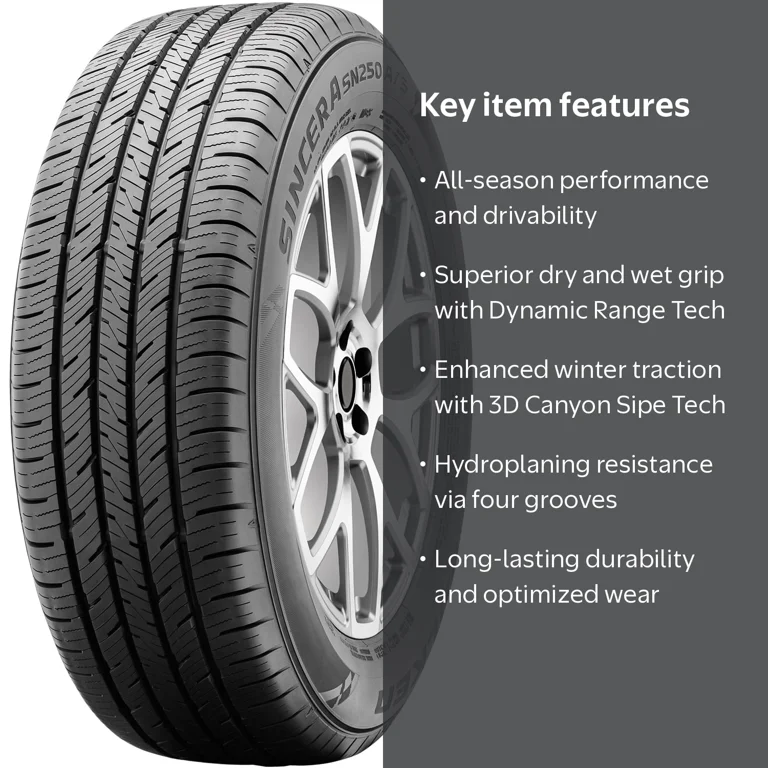 Falken Sincera SN250 A/S All-Season Passenger Tire, 175/65R14 82T
