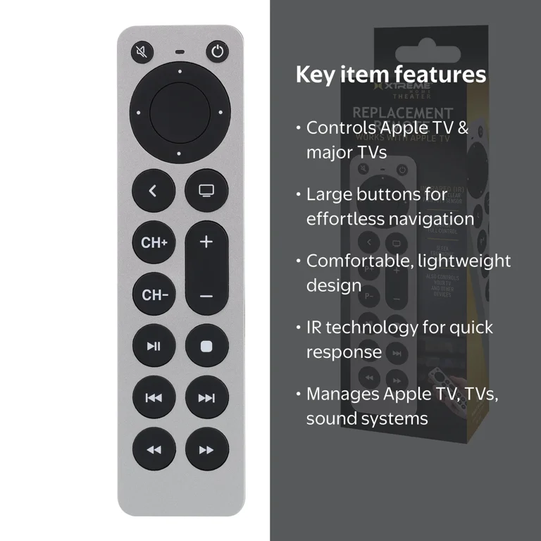 Xtreme Universal Apple TV Remote Replacement for 1st-5th