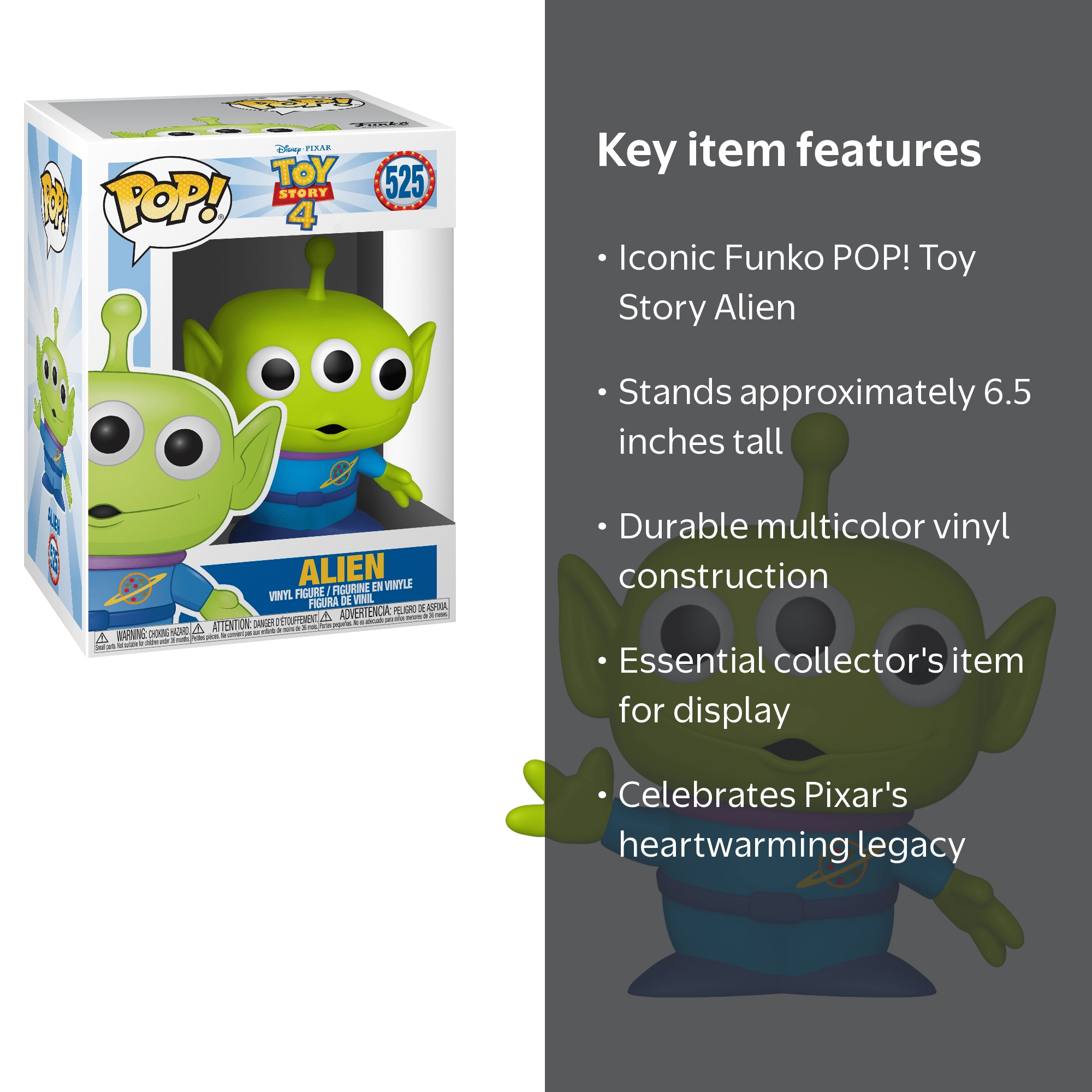 Funko, Toy Story 4 Alien, Vinyl figure, 6.5 in, Multicolor