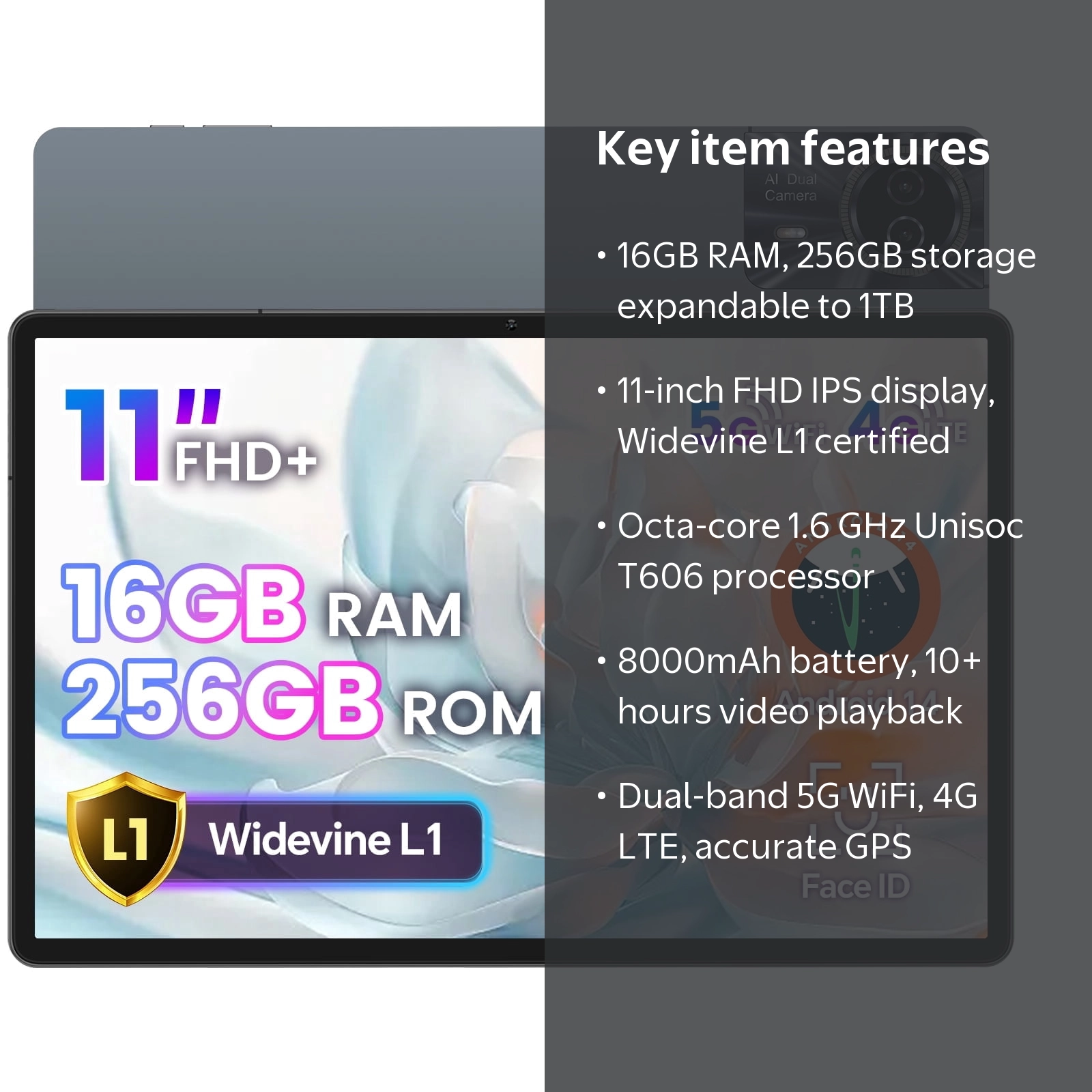 ODEA, Android Tablet, S11 11 inch, 16GB RAM 256GB ROM - Walmart.com